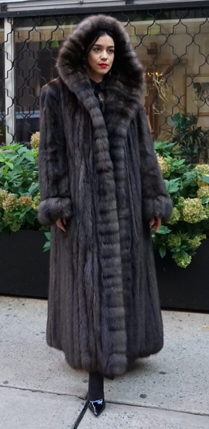 Russian Barguzin Sable Coat Hood 94732 - Image 2