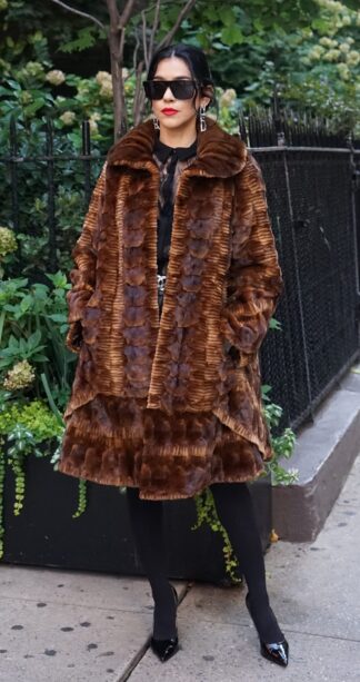Cognac Mink Sculptured Stroller 49573