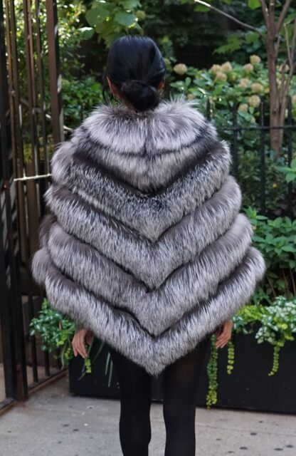 Silver Fox Poncho 13373 - Image 3
