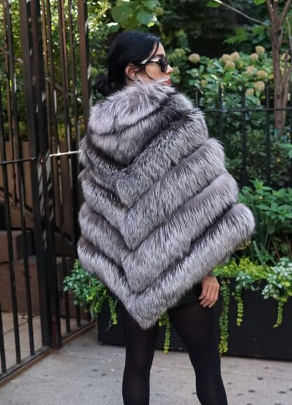 Silver Fox Poncho 13373 - Image 4
