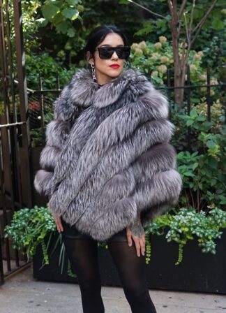 Silver Fox Poncho 13373