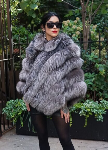 Silver Fox Poncho 13373