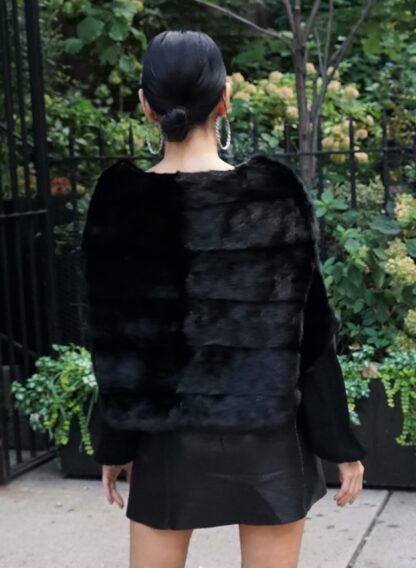 Horizontal Pullover Mink Jacket Size 4-6 30298 - Image 4