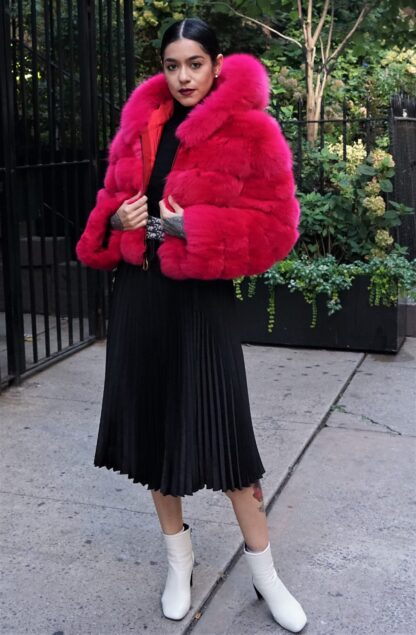 FUSHIA FOX JACKET HOOD 89348 - Image 3