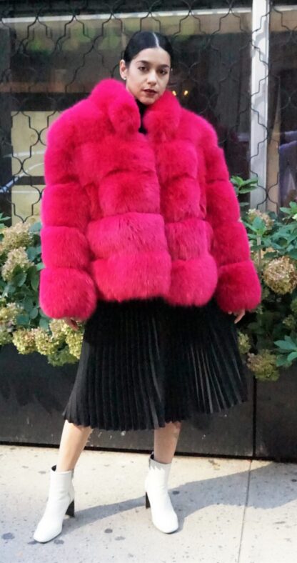 Fuchsia Horizontal Fox Jacket 92134 - Image 3