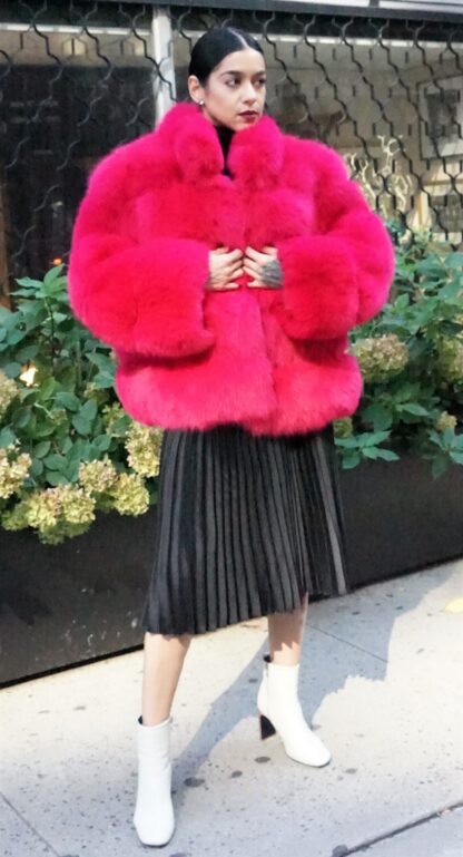 Fuchsia Horizontal Fox Jacket 92134 - Image 4