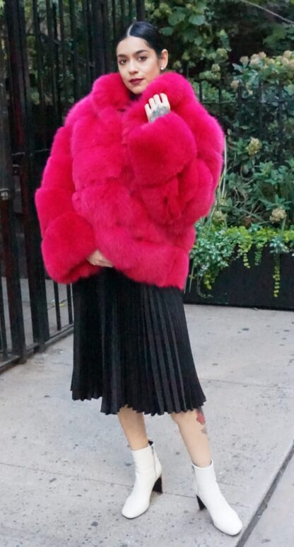 Fuchsia Horizontal Fox Jacket 92134 - Image 5
