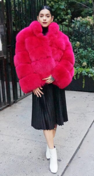 Fuchsia Horizontal Fox Jacket 92134
