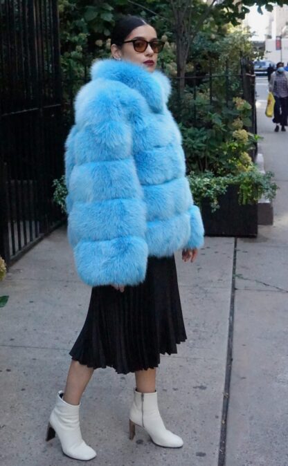 SKY BLUE FOX JACKET 9383 - Image 4