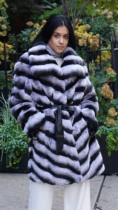 Chinchilla Rex Fur Jacket 1837 - Image 2