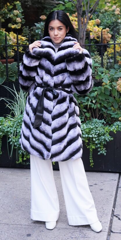 Chinchilla Rex Fur Jacket 1837 - Image 4