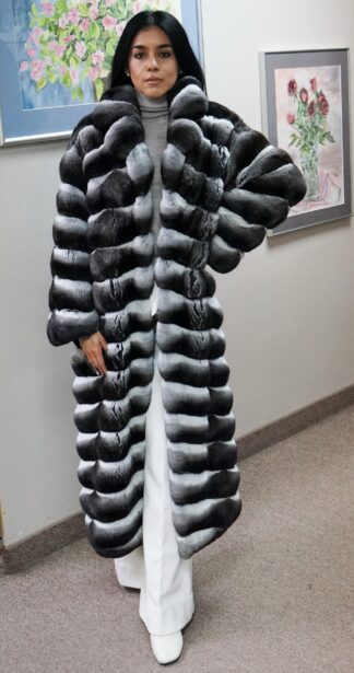 Chinchilla Full Length Fur Coat 5555