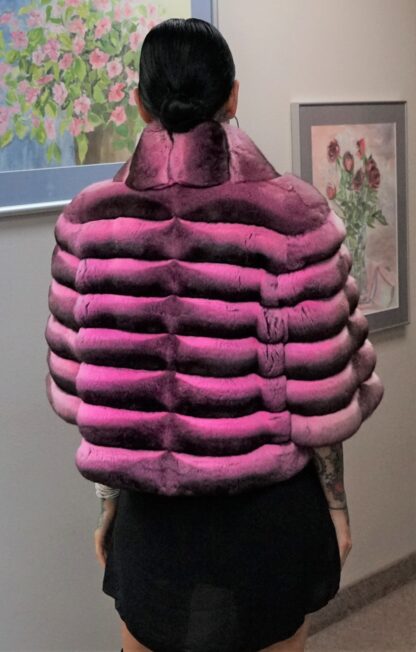 Pink Chinchilla Horizontal Jacket 4838 - Image 3