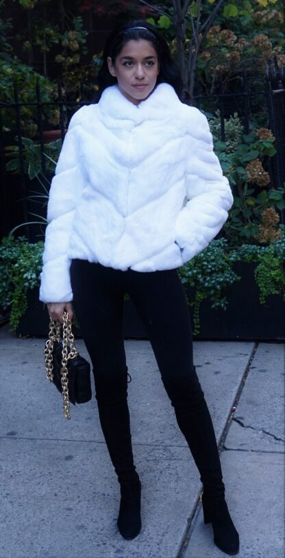 White Rex Rabbit Jacket Directional 3827 - Image 2