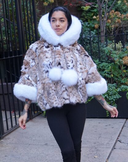 Lynx Jacket White Fox Trim Hood 34455 - Image 5