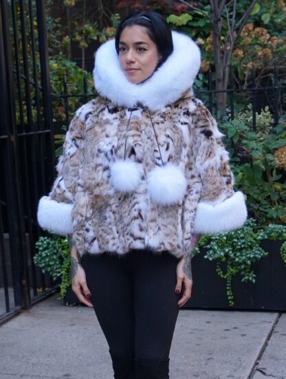 Lynx Jacket White Fox Trim Hood 34455