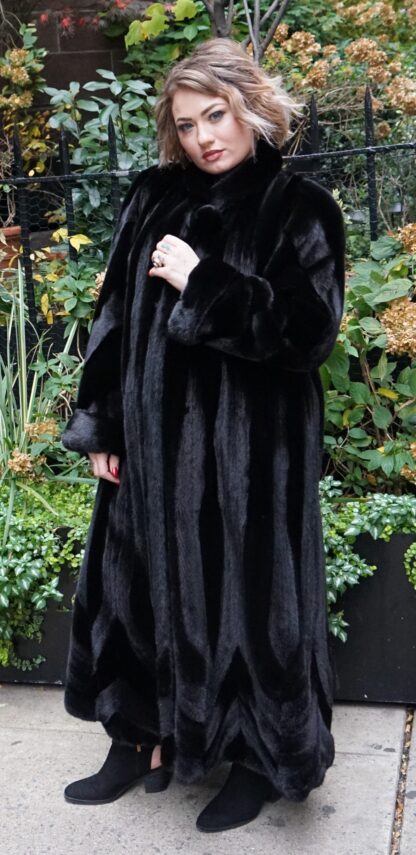 Full Length Ranch Hair Up Hair Down Mink Fur Coat #8789 - Image 4