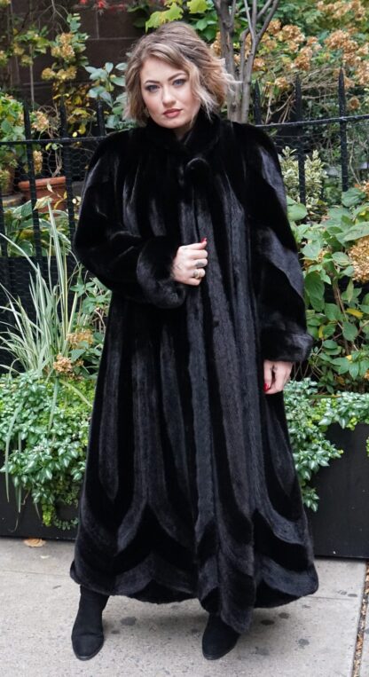 Full Length Ranch Hair Up Hair Down Mink Fur Coat #8789 - Image 5