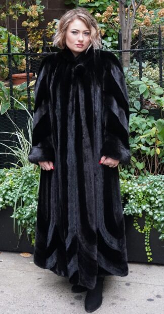 Full Length Ranch Hair Up Hair Down Mink Fur Coat #8789