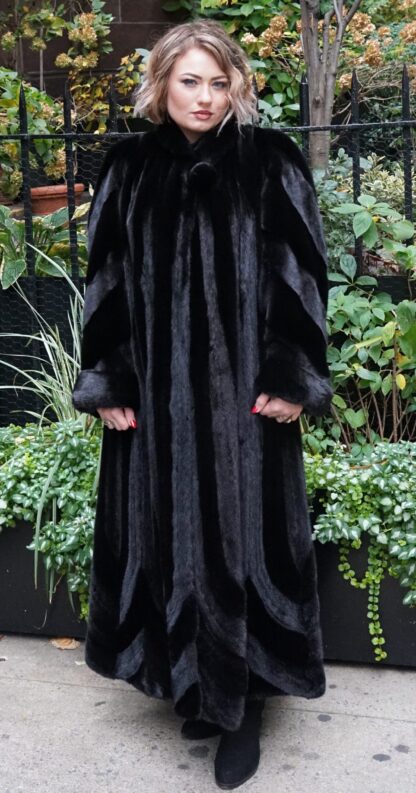 Full Length Ranch Hair Up Hair Down Mink Fur Coat #8789