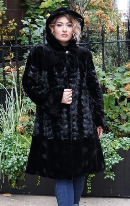 Black Diamond Cut Sheared Mink Stroller 94847 - Image 5