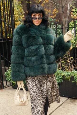 Classic Emerald Green Fox Jacket 7574