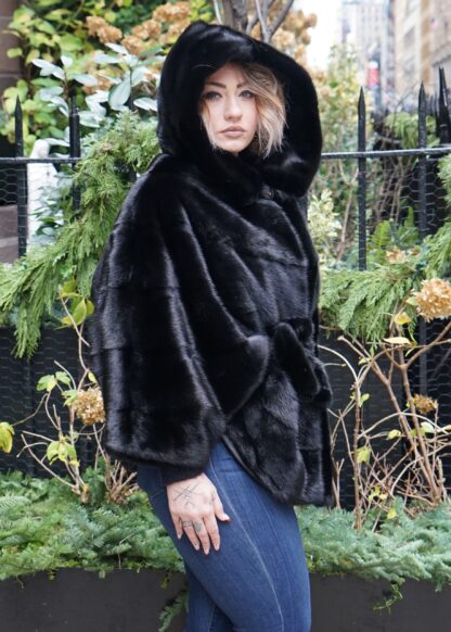 Belted Mink Poncho 33636 - Image 4