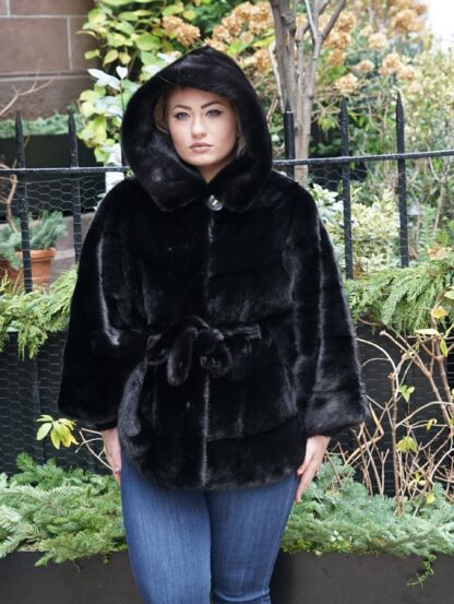 Belted Mink Poncho 33636