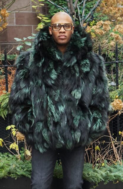 Money Green Fox Bomber Black Fox Inserts Hood 7664 - Image 3