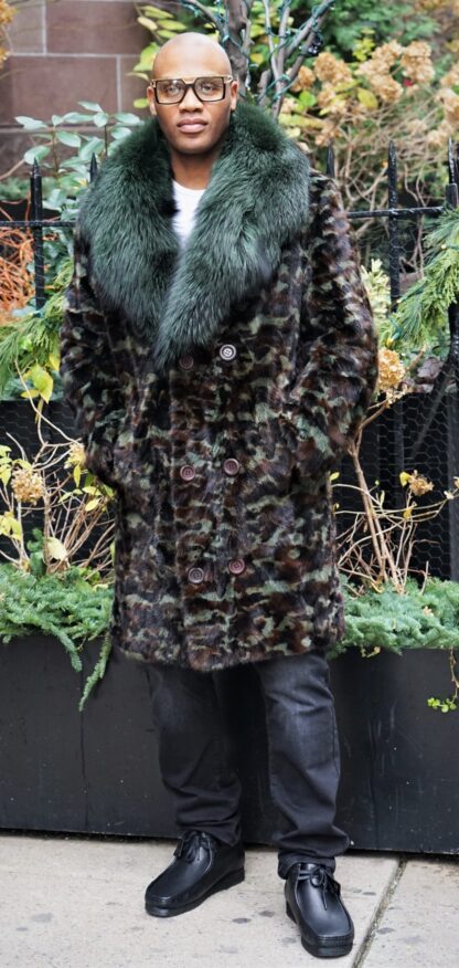 Men's Military Camouflage Mink Stroller Fox Collar 3838