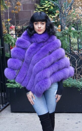 Purple Fox Poncho 3837