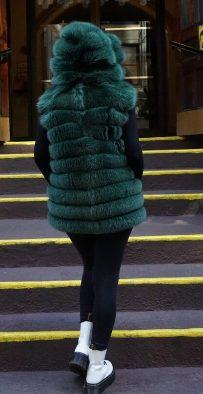 Forrest Green Fox Hooded Vest 58433 - Image 2