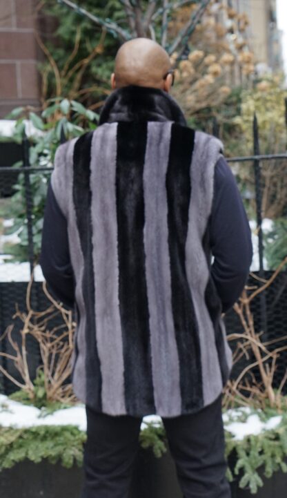 Men's Blue Iris Ranch Mink Vest 84847 - Image 5