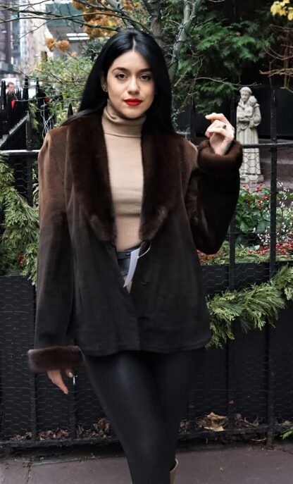 Degrade Brown Sheared Mink Jacket 7744 - Image 3