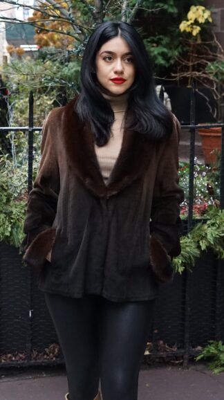 Degrade Brown Sheared Mink Jacket 7744