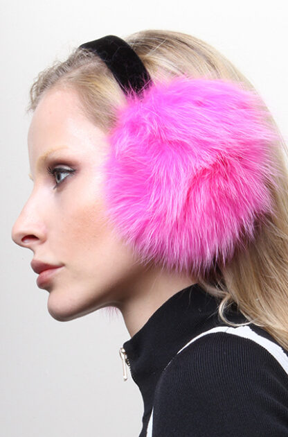 Hot Pink Fox Earmuffs 0213 - Image 2