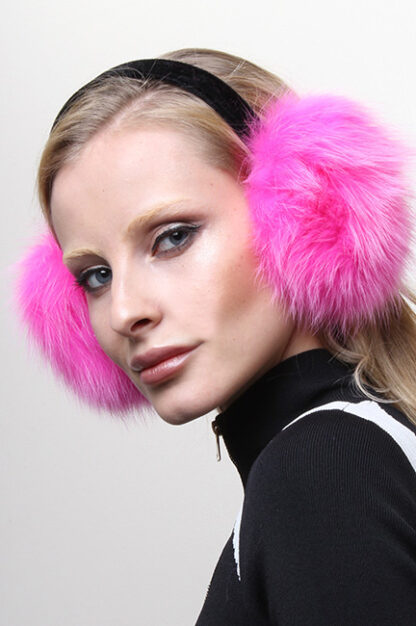Hot Pink Fox Earmuffs 0213 - Image 3