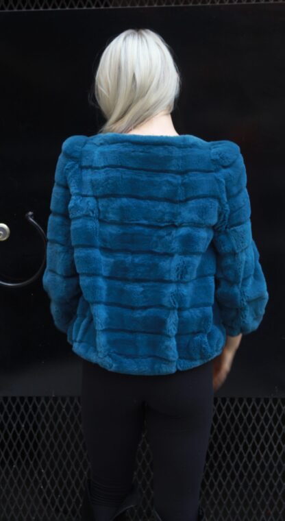 Blue Rex Horizontal Cut Rabbit Jacket Size 4-6 73463 - Image 5