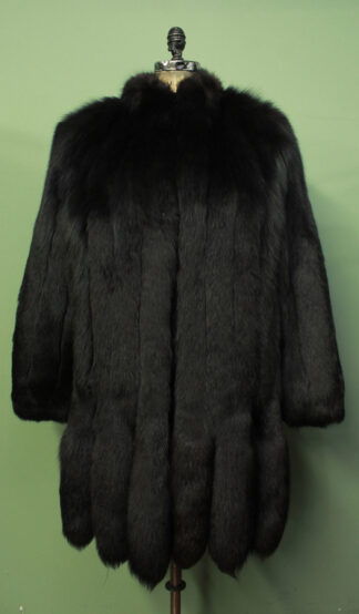 Black Fox Fur Cape Tails 22333