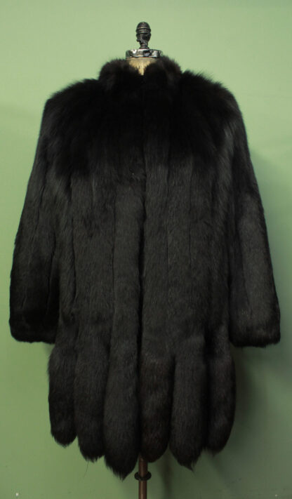Black Fox Fur Cape Tails 22333
