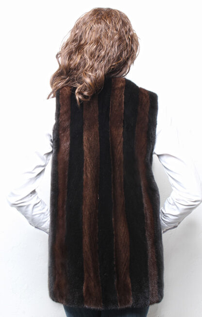 Mahogany and Ranch Mink Fur Vest 1015 - Image 2