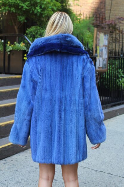 Blue Mink Stroller Sheared Mink Trim Hood 84848 - Image 7