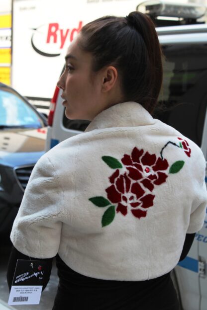 Zuki Ivory Sheared Beaver Shrug 8765 - Image 3