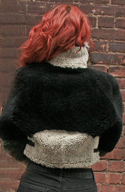 Three Toned Reversible Shearling Jacket - Image 2