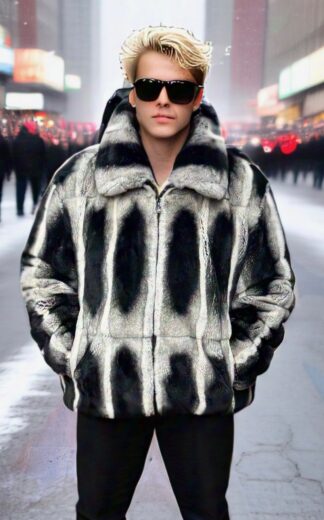 Men's Chinchilla Rex Bomber Jacket 85858