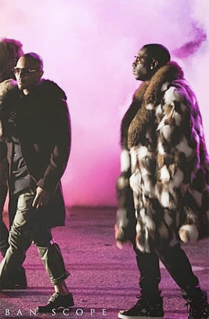T.I. Young Dro Fox Fur Coat Fox Fur Collar 3211