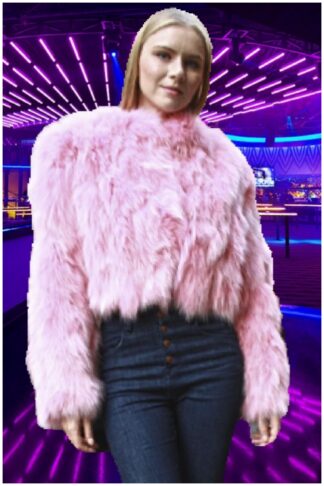 Pink Fox Fur Jacket 74834