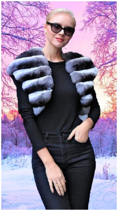 Chinchilla Fur Shrug 1595