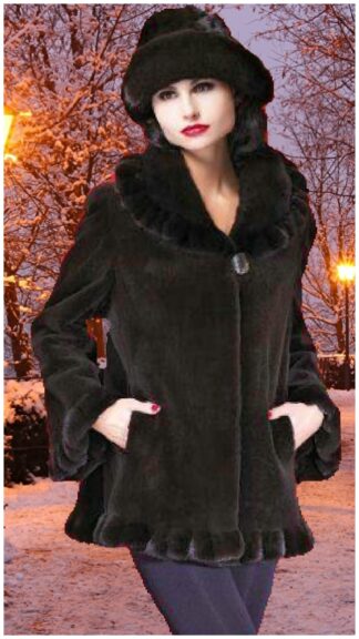 Mahogany Sheared Mink Fur Jacket 8993