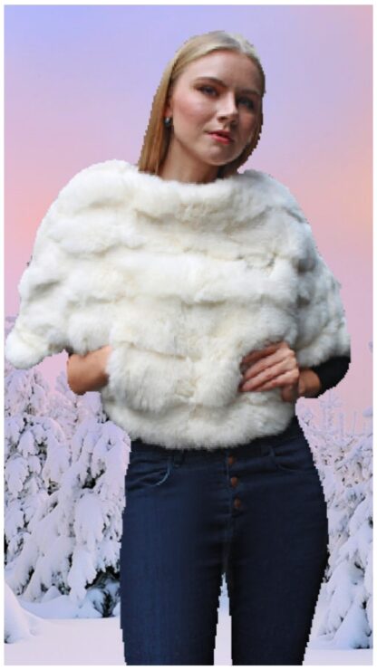 White Rabbit Fur Capelet